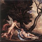 Sir Antony Van Dyck Famous Paintings - Cupid and Psyche